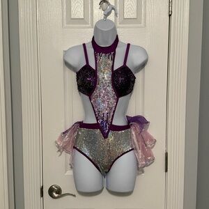 Glamour Purple and Silver Sequin Outfit